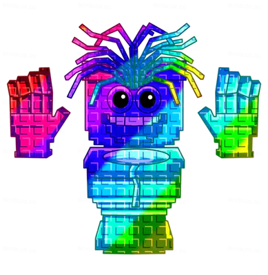 Rainbow Spaghetti Tualetti